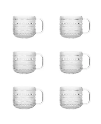 Fortessa Jupiter Clear Coffee Cup 12oz, Set of 6
