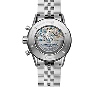 Raymond Weil Men's Swiss Automatic Chronograph Freelancer Stainless Steel Bracelet Watch 44mm