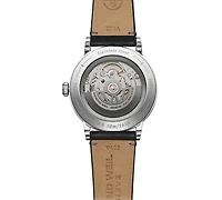 Raymond Weil Men's Swiss Automatic Millesime Black Leather Strap Watch 40mm