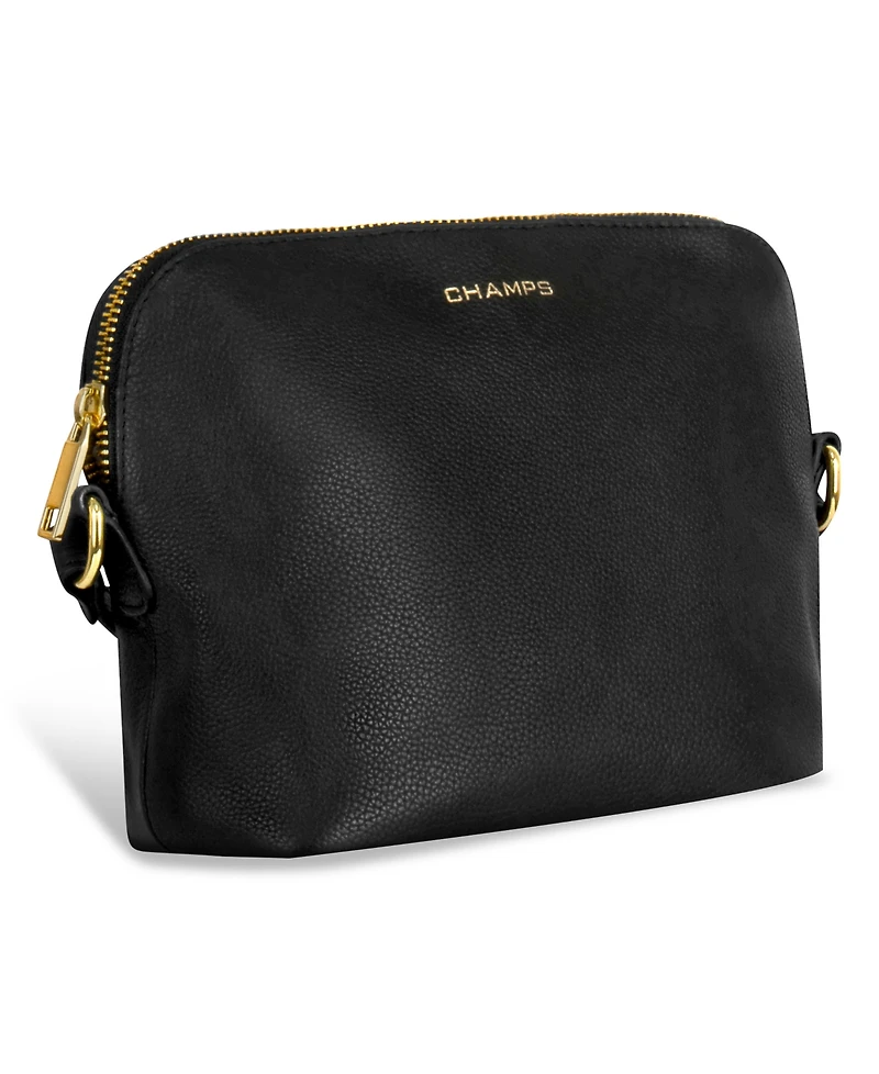 Champs Leather Top-Zip Shoulder Bag