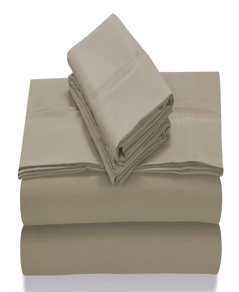 Tribeca Living Super Soft Solid Easy-Care Extra Deep Pocket Sheet Set