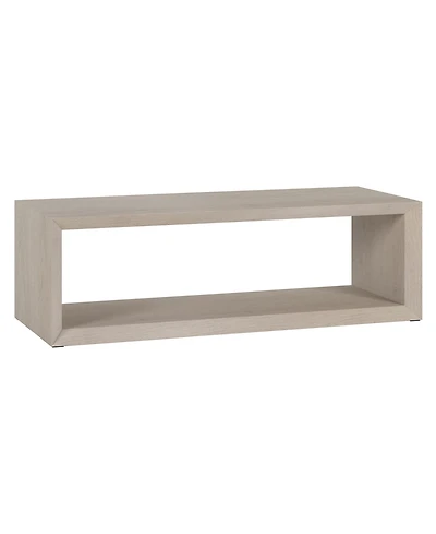 Hudson & Canal Osmond 58" Wide Rectangular Coffee Table in Alder White
