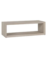 Hudson & Canal Osmond 58" Wide Rectangular Coffee Table in Alder White