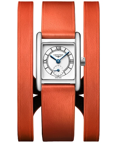 Longines Women's Swiss Mini Dolcevita Three-Row Leather Strap Watch 29mm