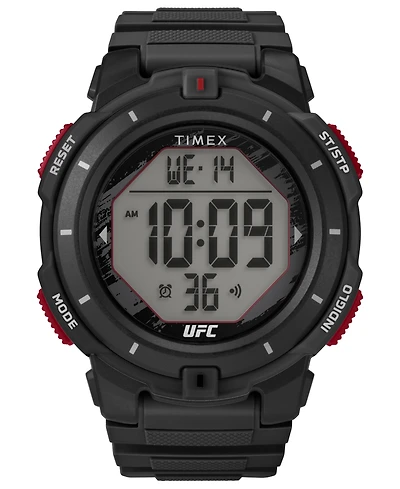 Timex Men's Ufc Rumble Digital Black Polyurethane Strap 50mm Round Watch