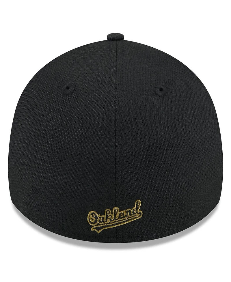 New Era Men's Black Oakland Athletics 2024 Armed Forces Day 39THIRTY Flex Hat