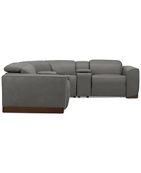 Lovro 5-Pc. Leather Sofa with 2 Power Motion Chairs & Consoles, Created for Macy's