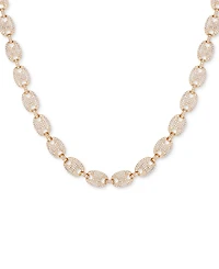 Guess Gold-Tone Pave Link Statement Necklace, 16" + 2" extender