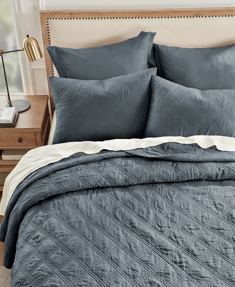 Levtex Washed Linen Quilted Sham, Standard