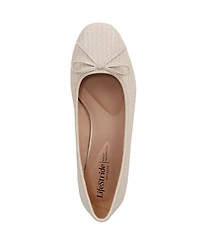 LifeStride Cheers Woven Ballet Flats - Almond Milk Faux Leather