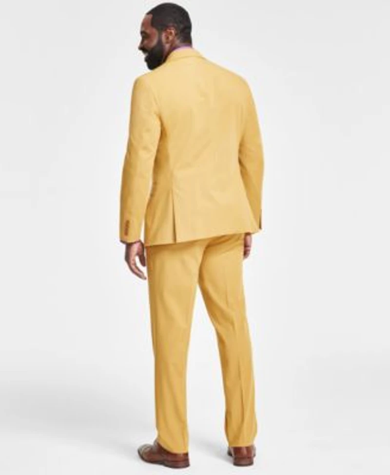 Tayion Collection Mens Classic Fit Solid Suit Separates