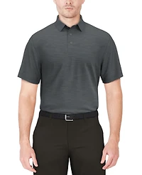 Pga Tour Men's Short Sleeve Airflux Heather Golf Polo Shirt