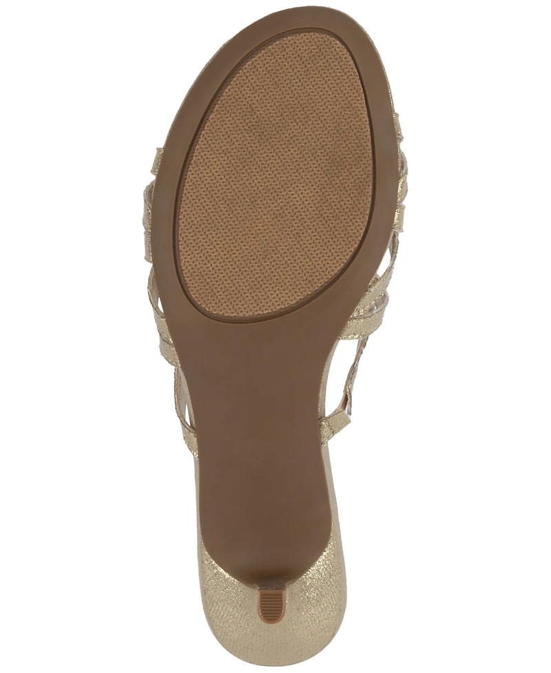 Jones New York Women's Kaleena Embellished Kitten Heel Dress Sandals