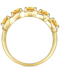 Amethyst (1-1/4 ct. t.w.) & Lab-Grown White Sapphire (1/3 Ring 14k Gold-Plated Sterling Silver (Also Citrine Opal)