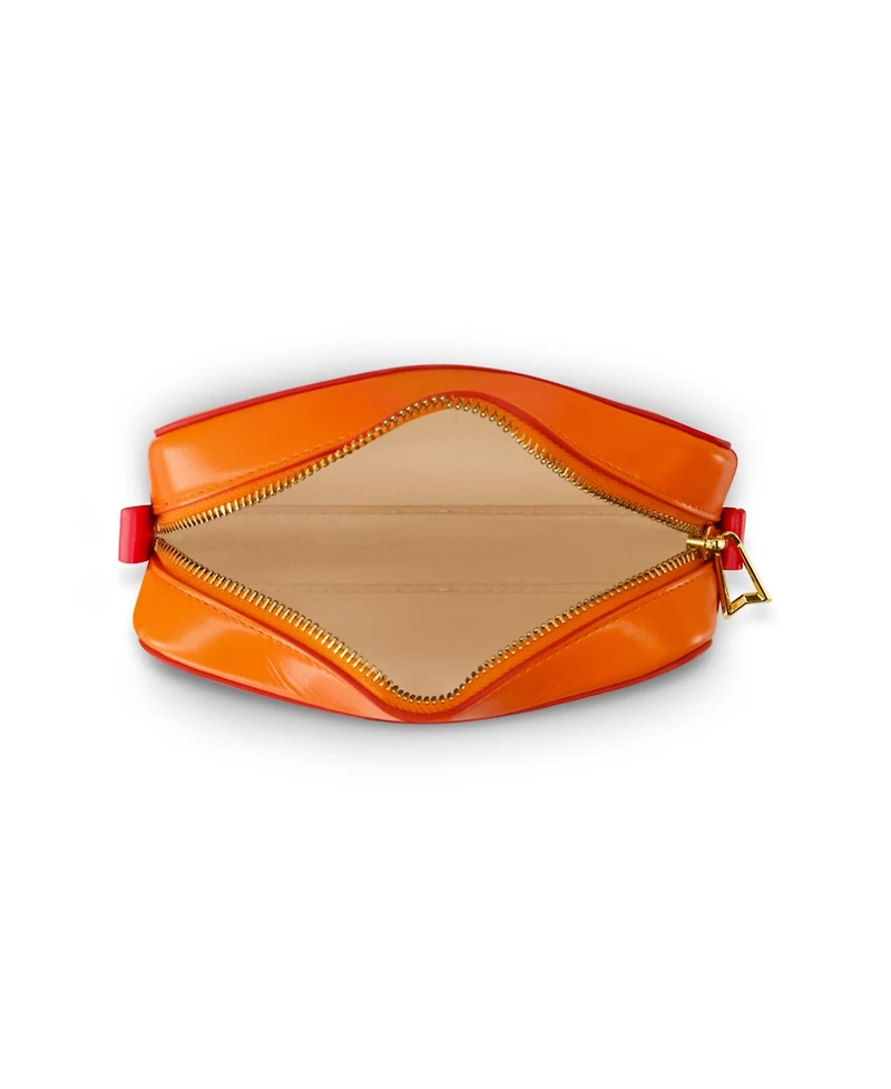 Ombre Leather Crossbody Camera Bag