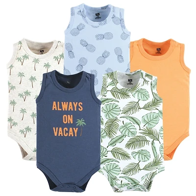 Hudson Baby Boys Cotton Tank-Style Bodysuits