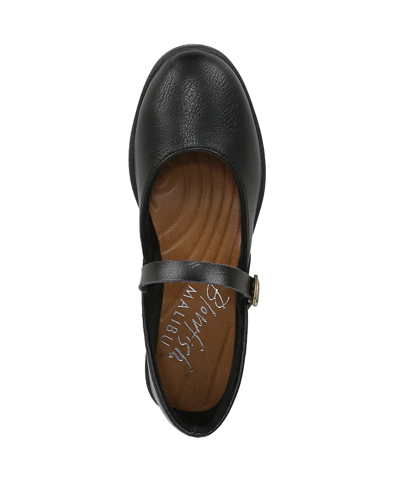 Blowfish Malibu Women's Empower Mary Jane Flats - Black Faux Leather