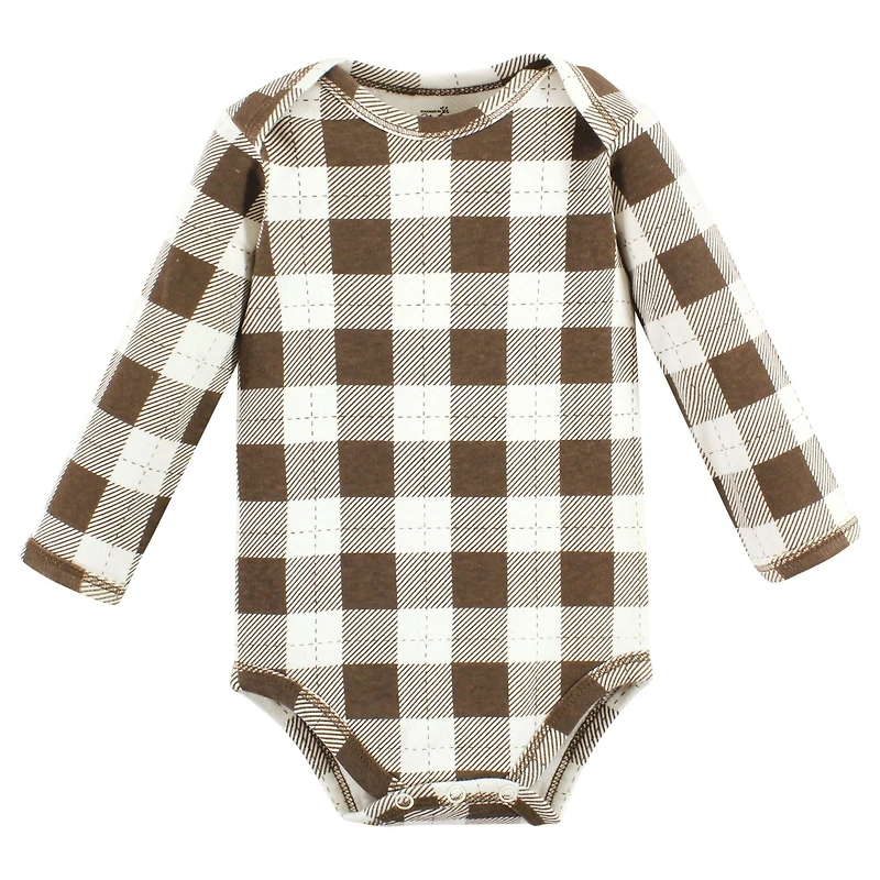 Touched by Nature Baby Boys 5Pk Long Sleeve Natural Bodysuits