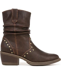 Blowfish Malibu Women's Rebel Western Booties - Brown Distressed Faux Leather