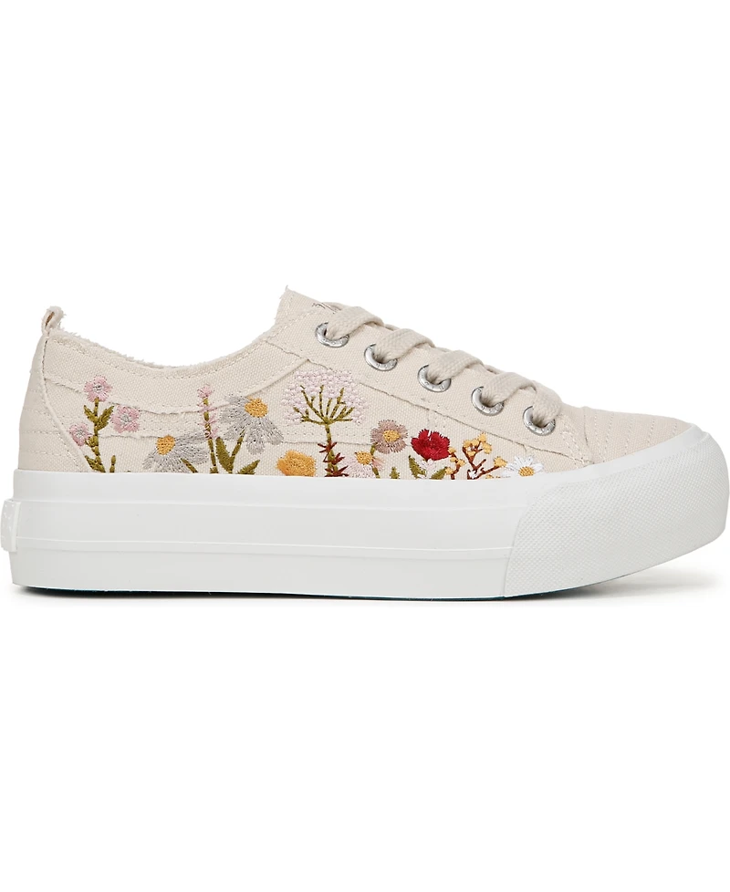 Blowfish Malibu Women's Sadie-Sun Embroidered Lace Up Platform Sneakers