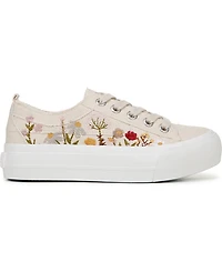 Blowfish Malibu Women's Sadie-Sun Embroidered Lace Up Platform Sneakers