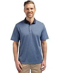 Cutter & Buck Men's Virtue Eco Pique Micro Stripe Recycled Polo Shirt
