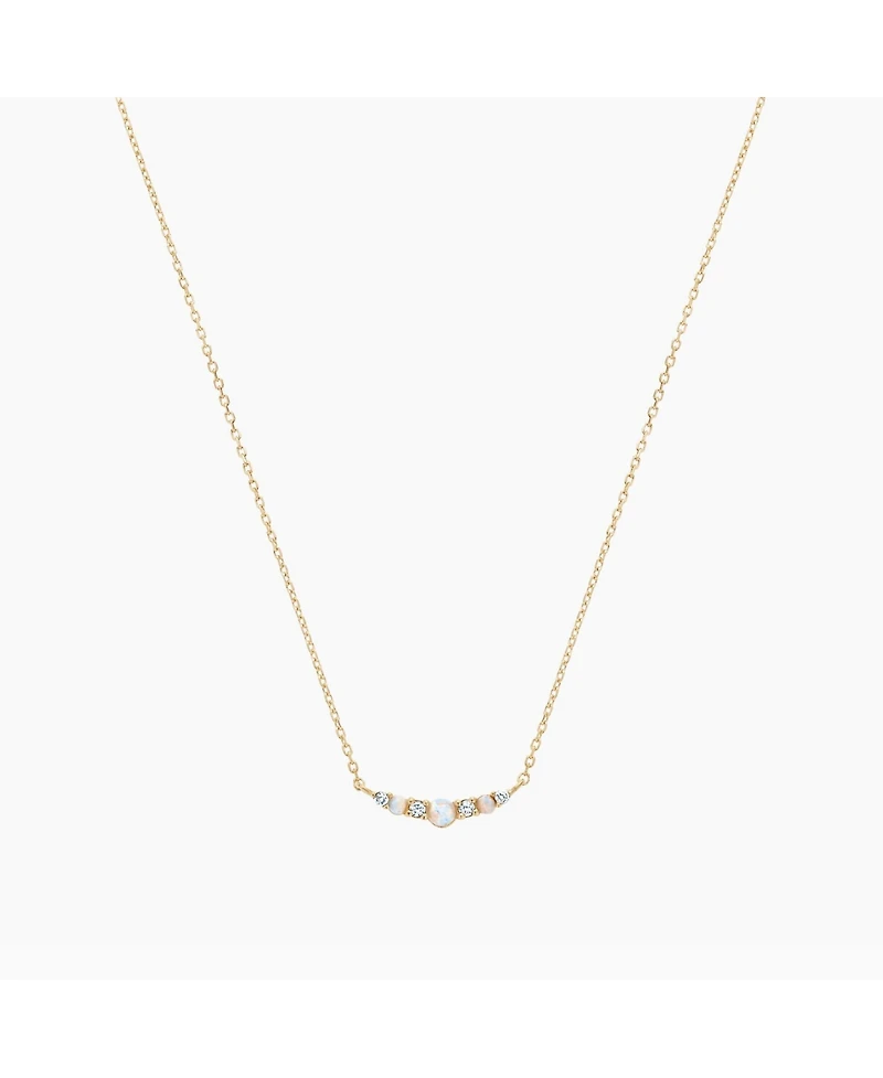 Sterling Silver 18k Gold Plated Cloris Opal Necklace