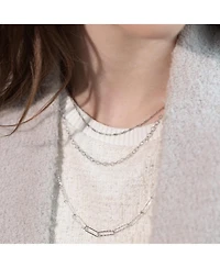Sterling Silver Long Sinai Chain Adjustable Clip Necklace