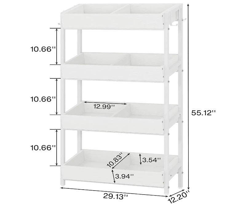 Tribesigns Bookshelf, Industrial 8-Tier Etagere Bookcases, 77-Inch Tall Book Shelf Open Display Shelves, Wood Look Accent Shelving Unit with Metal Fra