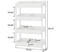 Tribesigns Bookshelf, Industrial 8-Tier Etagere Bookcases, 77-Inch Tall Book Shelf Open Display Shelves, Wood Look Accent Shelving Unit with Metal Fra
