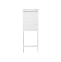 Merrick Lane Delilah Over The Toilet Bathroom Organizer With Shelves And Magnetic Closure Doors