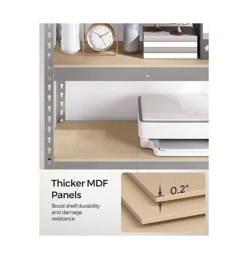 Slickblue 5-Tier Storage Shelves, Garage Storage, Boltless Assembly, Adjustable Shelving Unit