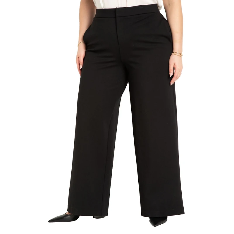 Eloquii Women's The Ultimate Stretch Wide Leg Pant