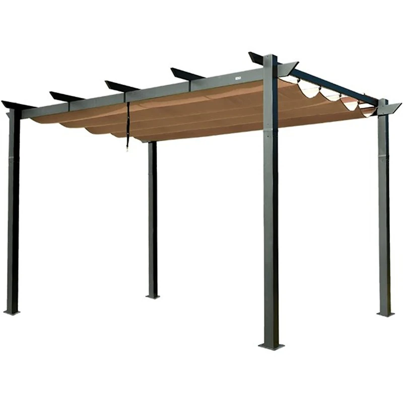Streamdale Aluminum Pergola with Retractable Sun Shade