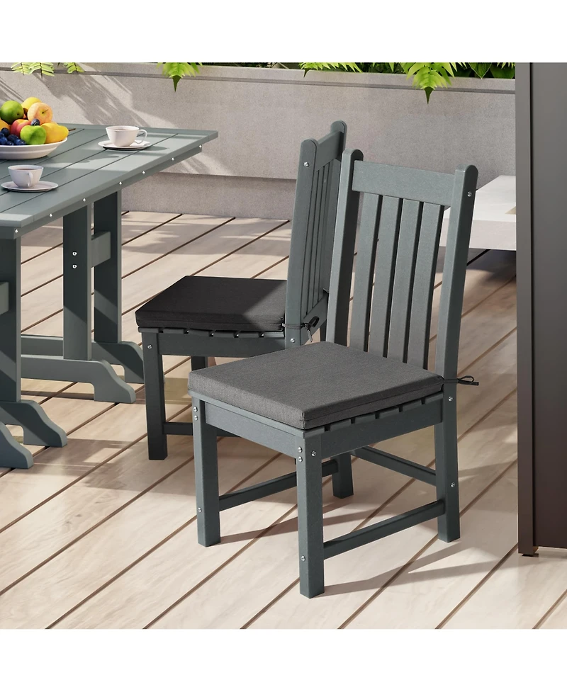 WestinTrends Outdoor Patio Kitchen Dining Chair Square Seat Cushions Set of 4, 18" x