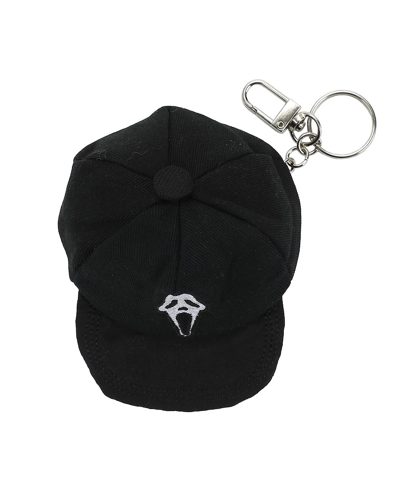 Ghostface Logo Black Mini Wool Hat Keychain With Storage Pocket
