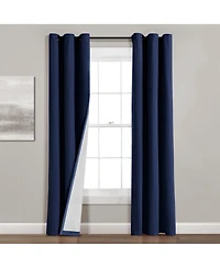 Lush Decor Insulated Grommet Blackout Linen Window Curtain Panel