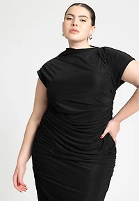 Eloquii Plus Draped Asym Dress