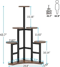 Tribesigns Corner Plant Stand Indoor, 6 Tiered Plant Shelf Flower Stand, Tall Multiple Potted Plant Holder Rack Planter Organizer for Living Room Balc