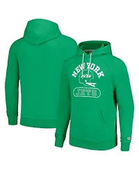 Homage Men's & Women's Green New York Jets Helmet Tri-Blend Pullover Hoodie