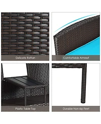 Sugift Patented Modern Patio Set with Built-in Coffee Table and Cushions