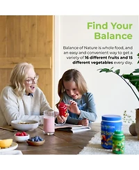 Balance of Nature Whole Food Supplement with Fruit and Vegetable Ingredients for Women, Men, and Kids