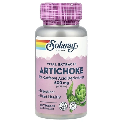 Solaray Vital Extracts Artichoke - 60 Vegcaps (300 mg per Capsule)