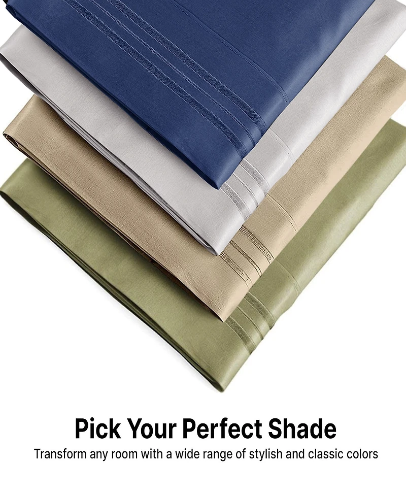 Pillowcase Set of 4 Soft Double Brushed Microfiber
