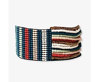 Ink + Alloy Charlie Half Woven Beaded Stretch Bracelet
