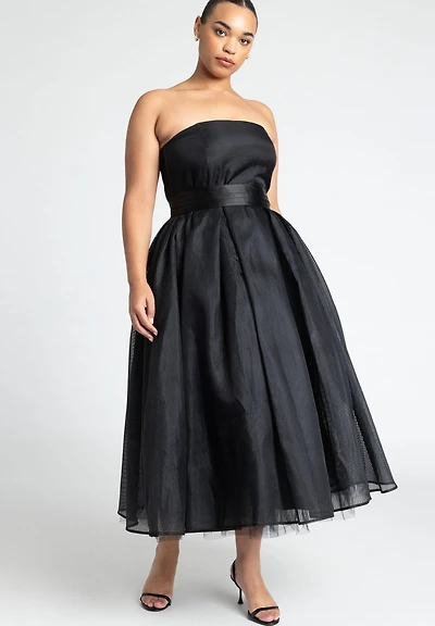 Eloquii Women's Strapless Crinoline Dress