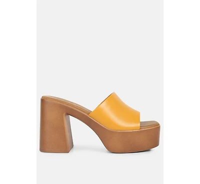 Scandal Womens Slip on Block Heel Sandals