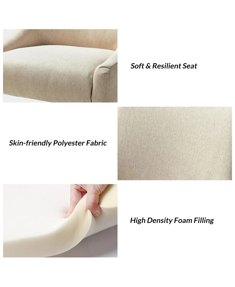 Hulala Home Modern Cute Desk Chair with Adjustable Swivel