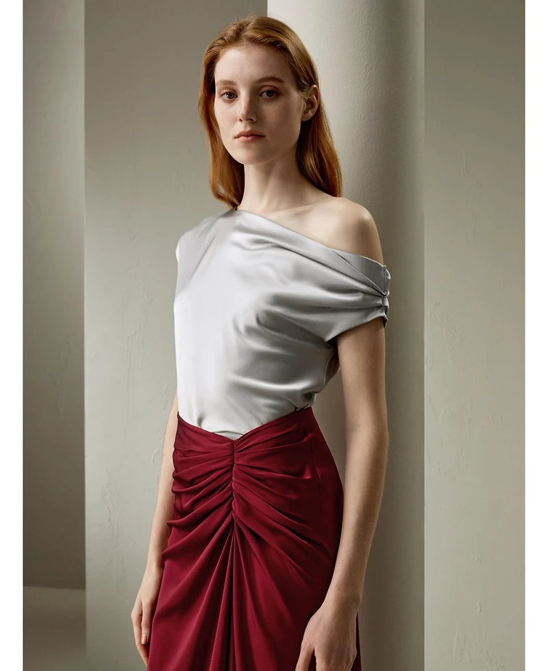 Lilysilk Women's Boat Neck Silk Top