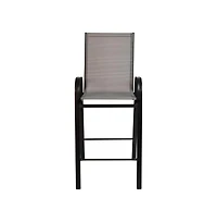 Emma+Oliver 4 Pack Outdoor Barstools With Flex Comfort Material-Patio Stool